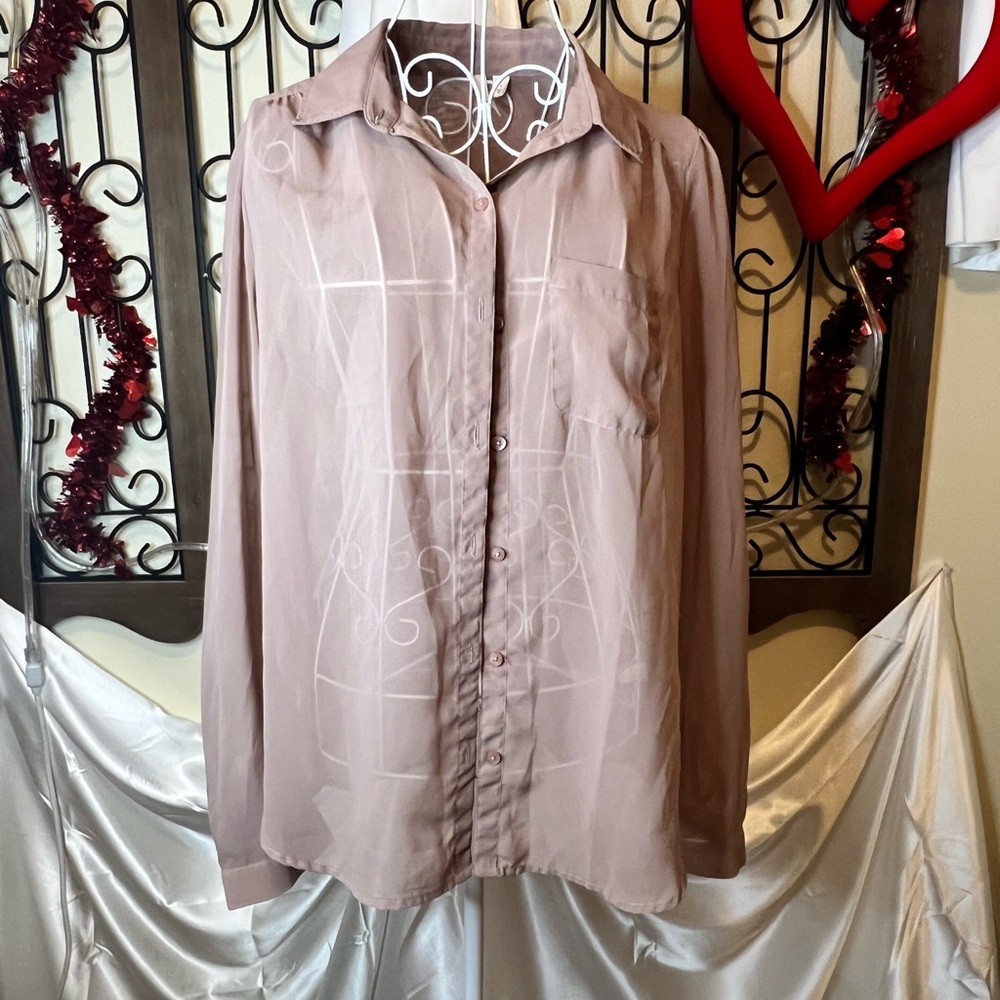 Frenchi Light Pink Casual Button Down Shirt